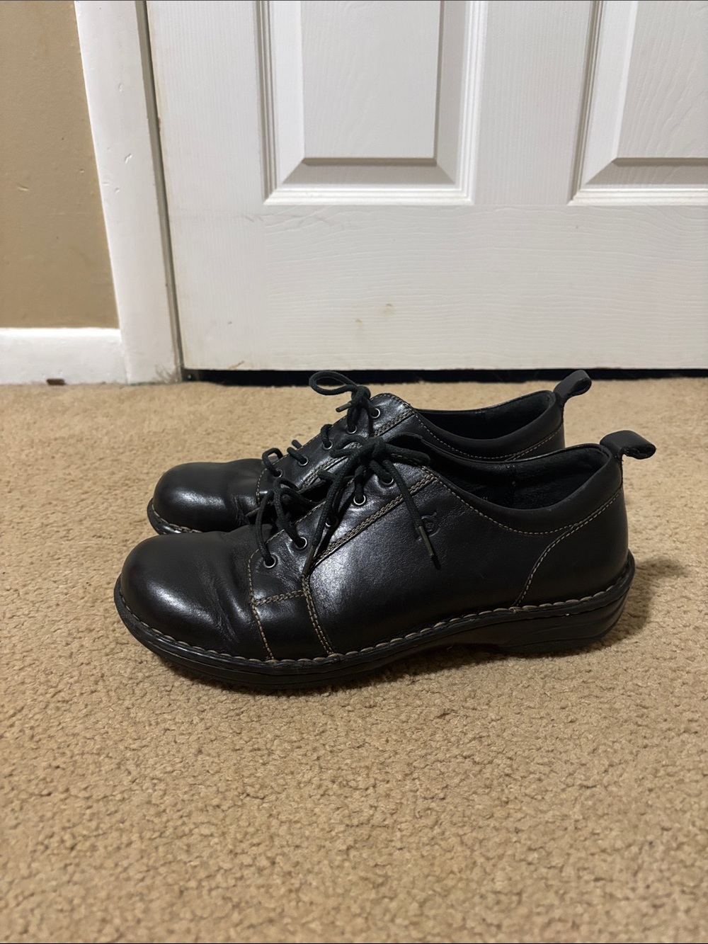 Born Black Leather Lace-Up Oxford Shoes - Picture 4 of 4